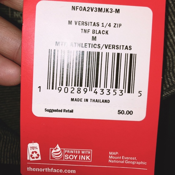 NWT The North Face Versitas Men’s 1/4 Zip Pullover BLACK SZ: Medium - Picture 5 of 8